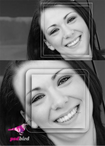 Glass style photo frame PSD