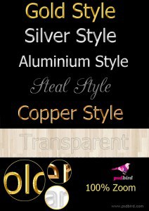 gold,silver,aluminium .asl pack