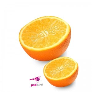 Text on the orange