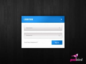 Free Simple Login Form PSD