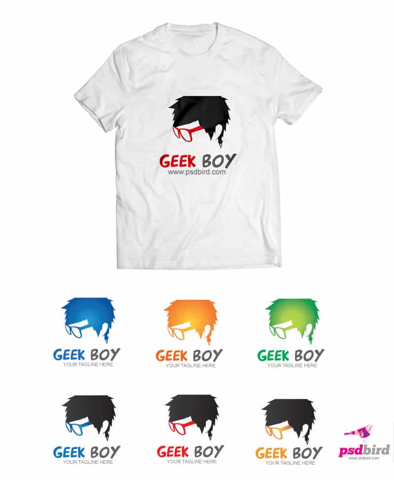 free geek boy logo template
