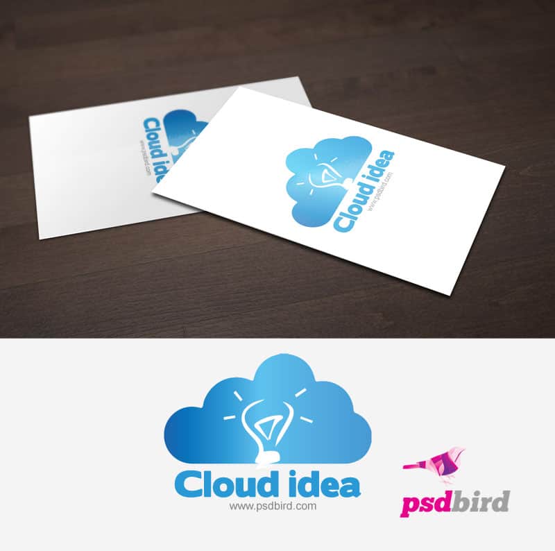 Free Cloud Idea- Technology Logo Template PSD