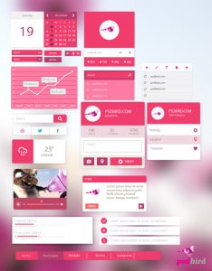 Free Flat UI Kit PSD With All Elements