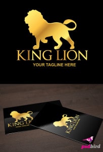 Free King Lion Logo Template PSD
