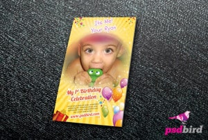 Free Birthday Invitation Card PSD
