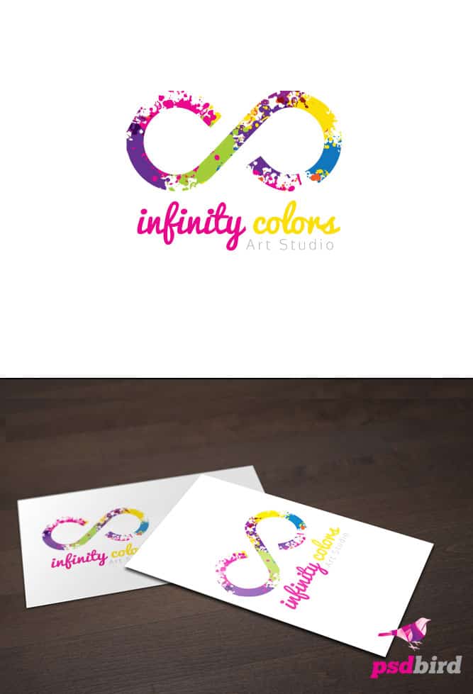 Free Infinity Colors Logo Template PSD