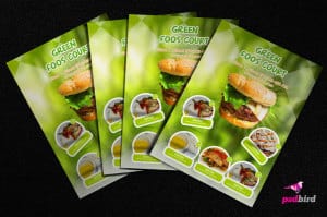Free Green Food Court Flyer PSD For Food Business