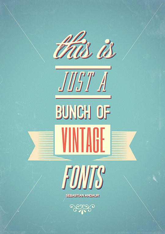 Vintage Fonts by Sebastián Andaur