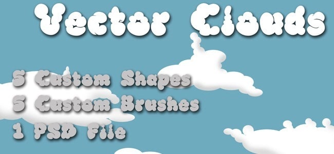 Vector Photoshop Cloud Brushes