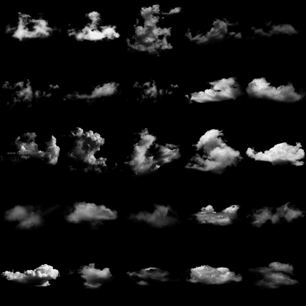 123 Photoshop Cloud Brushes