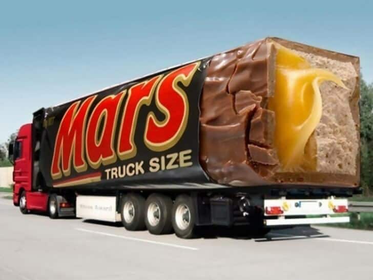 Mars Truck Size Advertisement Ideas  