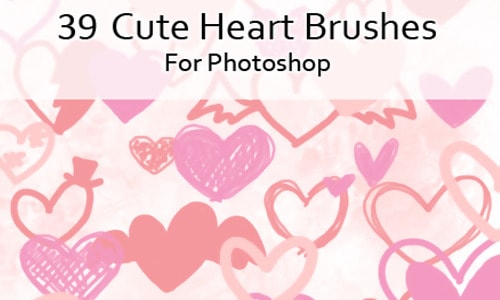 39 Cute Photoshop Heart Brushes
