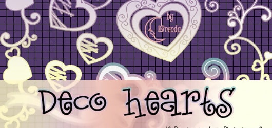 Deco Hearts Brush Set