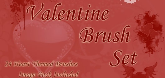 Valentine Heart Brush Set by Cheshire Angel