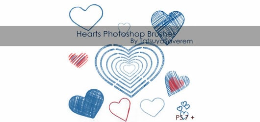 Hearts Photoshop Brushes by TatsuyaSaverem