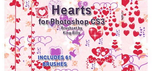 Hearts by King Billy - Valentine Brushes