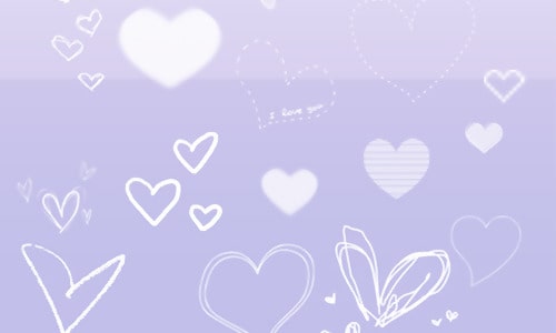 Heart Shaped Photoshop Brushes 