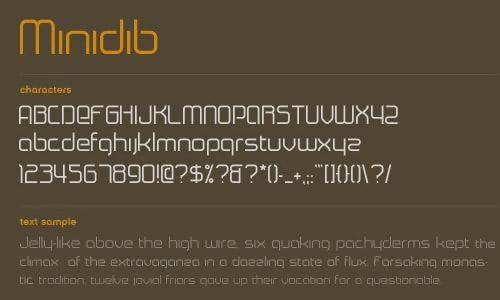 Minidib Thin Font