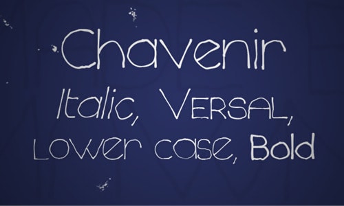Chavenir Long Font