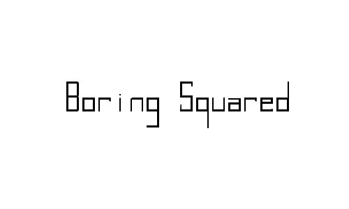 Boring Squared Thin Font