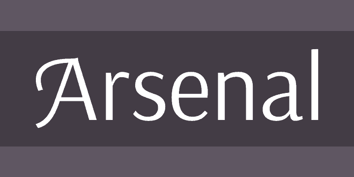Arsenal Thin Font