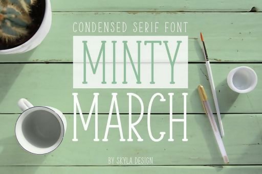 Minty March Thin Font