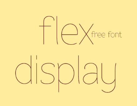 Flex Display Thin Font