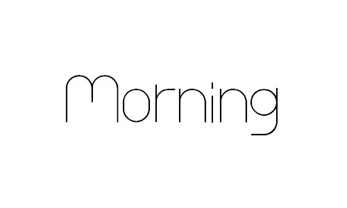 Morning Thin Font