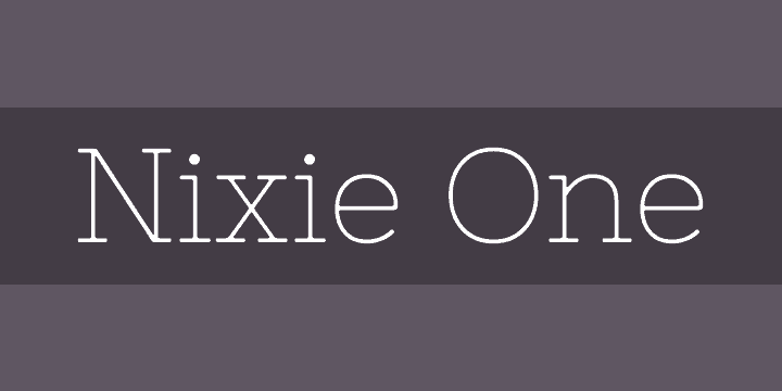 Nixie One Thin Font