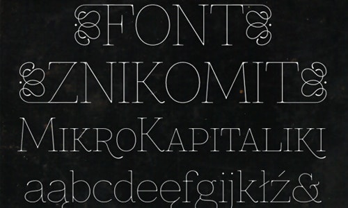 Znikomit Long Thin Font