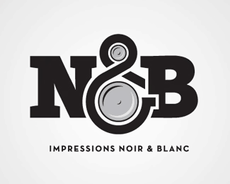 Impression Noir & Blanc Logo With Ampersand