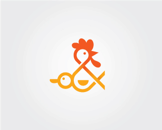 Chicken & Duck Ampersand Logo