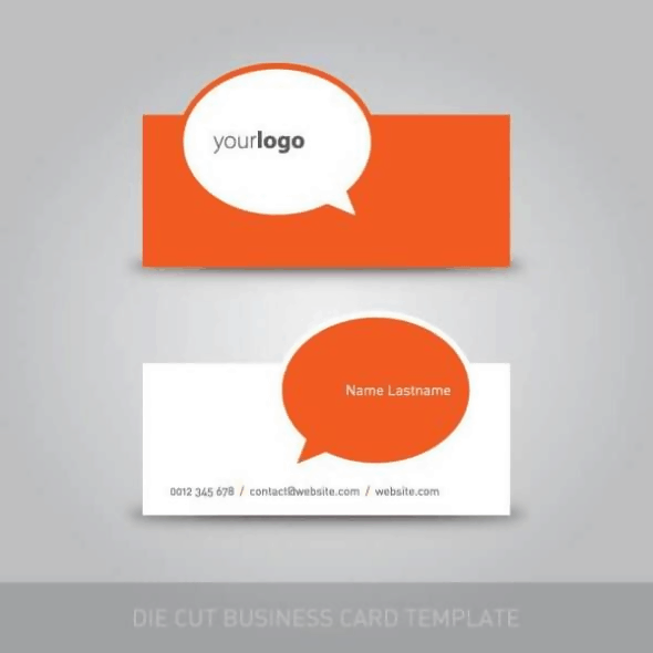 The Die Cut Business Card Template