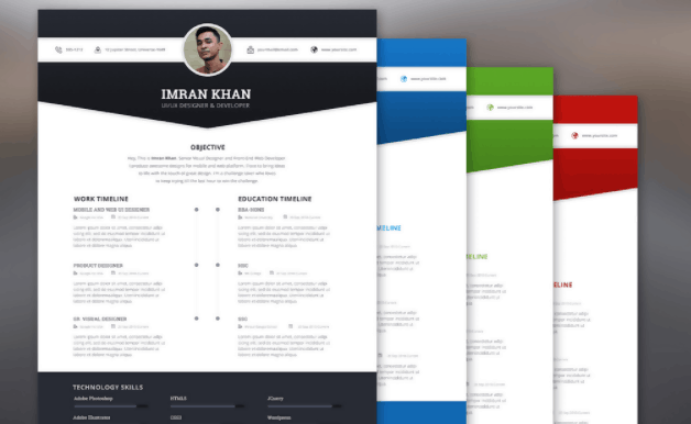 Editable Color Resume Template