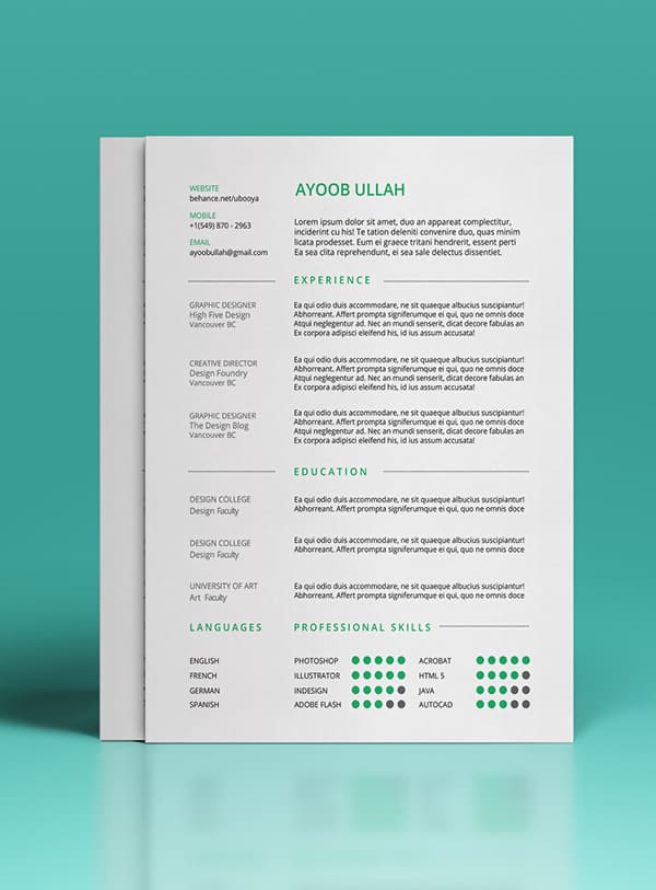 Adobe Resume Template