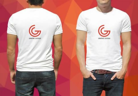 Free Man Model White T-Shirt Template