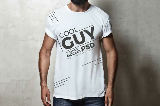 Free Cool Guy Male T-shirt Template