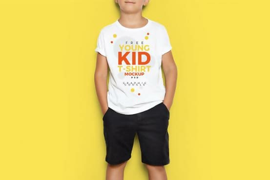 Free Young Kid T-shirt Template