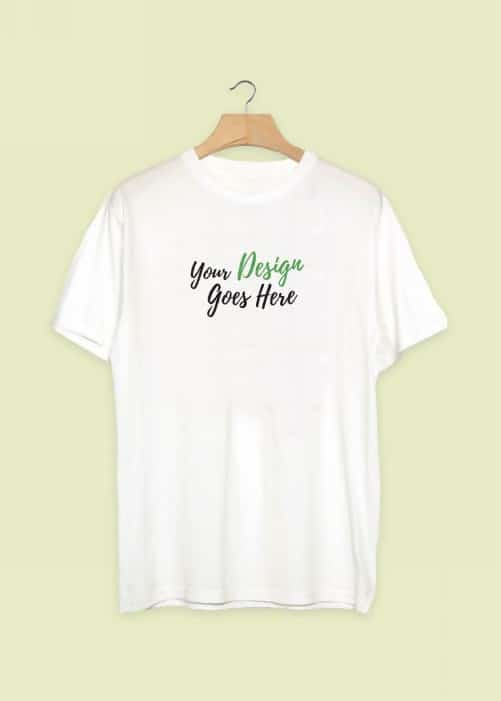 Clean White Hanging Realistic T-Shirt Template