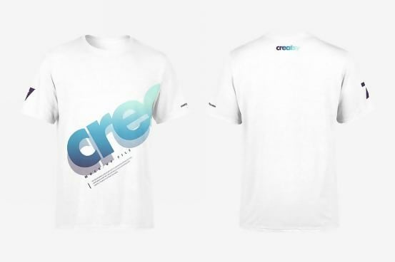 Men’s White T-shirt Template Set