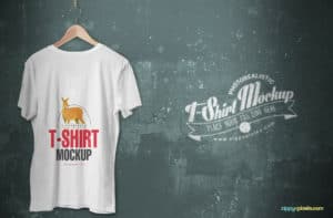 free white t shirt mockup