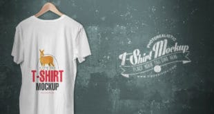 free white t shirt mockup