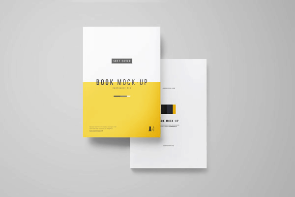 A4 Book Mockup –Free PSD