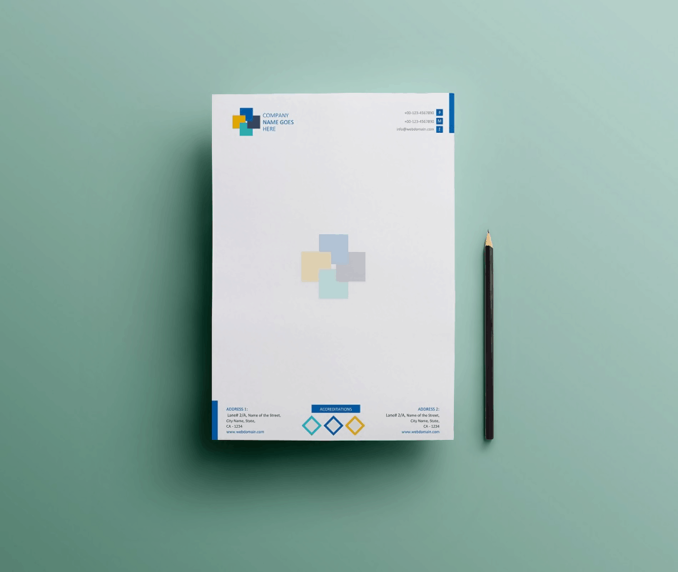 Free Simple Letterhead Template Design in MS Word Version