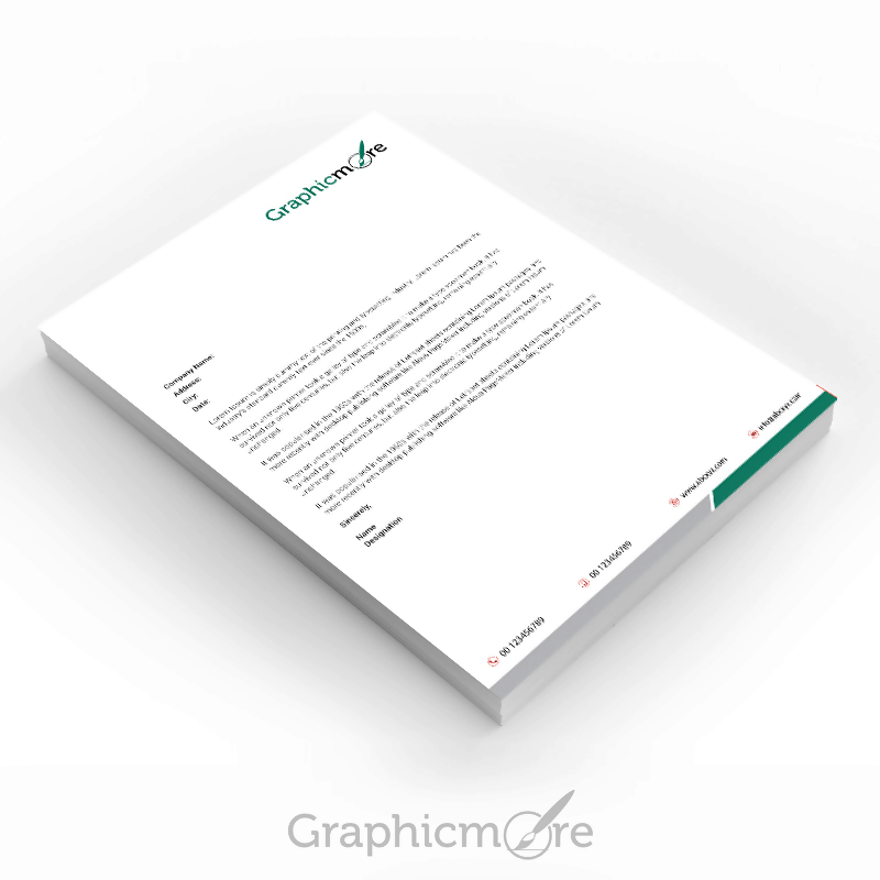 Green Corporate Letterhead Design