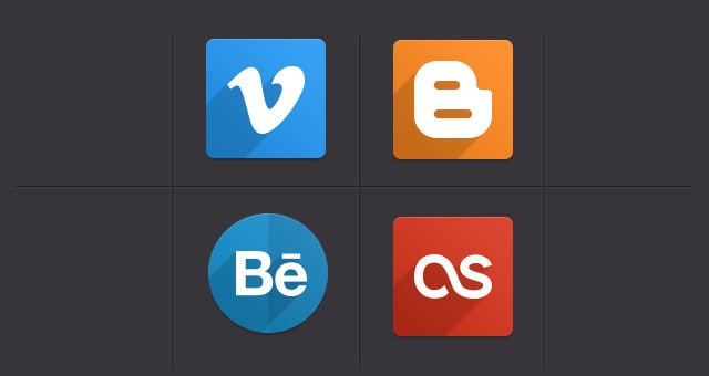 16 Flat Social Icons 