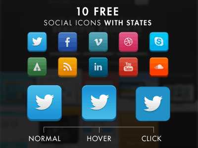 Social Icons with States 