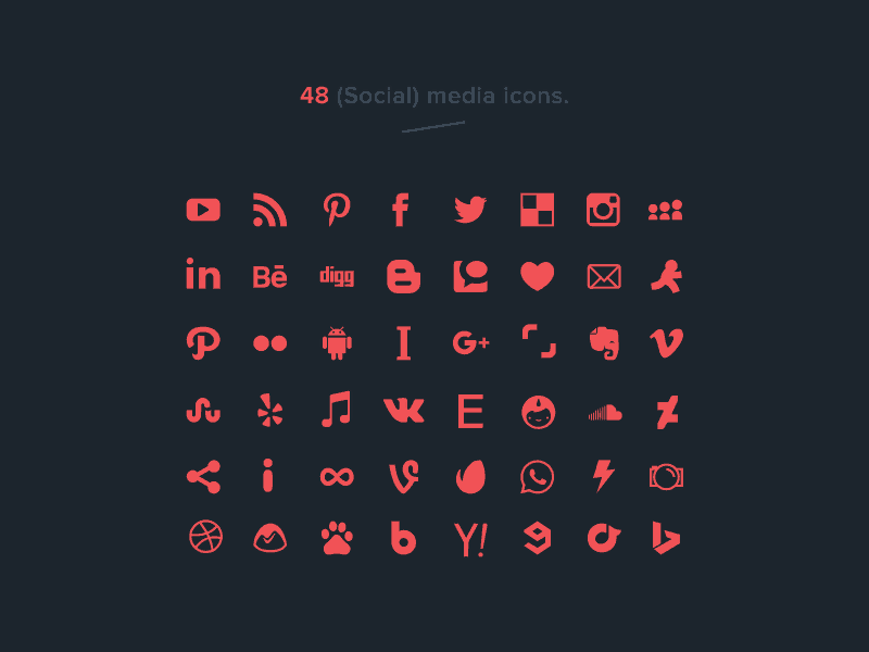 48 Free Social Media Vector Icons 