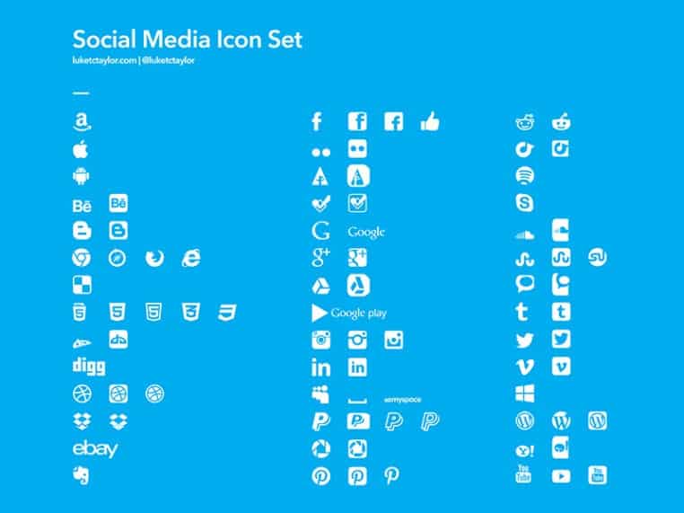 89 AI Social Media Icons 