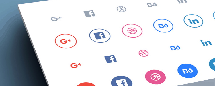 Social Flat Icon Set 